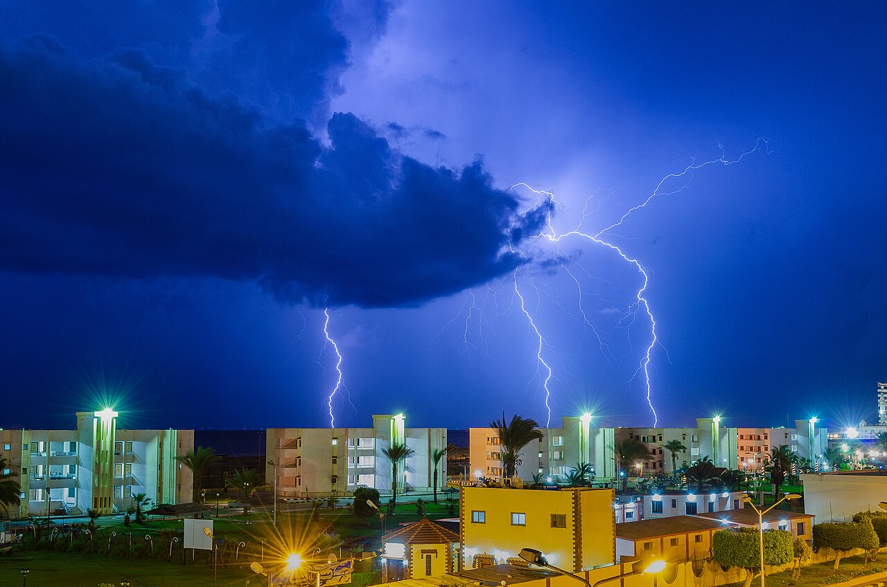 Dark thunderstorm clouds